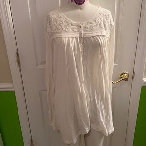 Free People Lace Long Sleeved Top